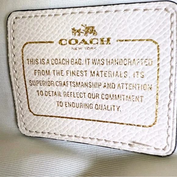 Coach Crossgrain Zip Tote — F36875, Chalk — Clean Interior - Picture 6 of 15